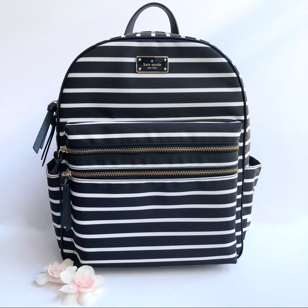 Kate Spade Large French Stripe Backpack - Picture 4 of 7